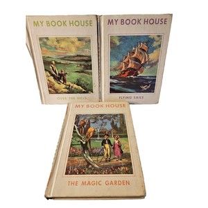 My Book House 3 Volumes book set Olive Beaupre Miller 1971 Aesthetic Decor White